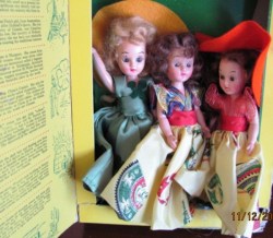 3 FAB-VEL 6'' DOLLS OF MANY LANDS IRISH MEXICO YELLOW BOX #1348